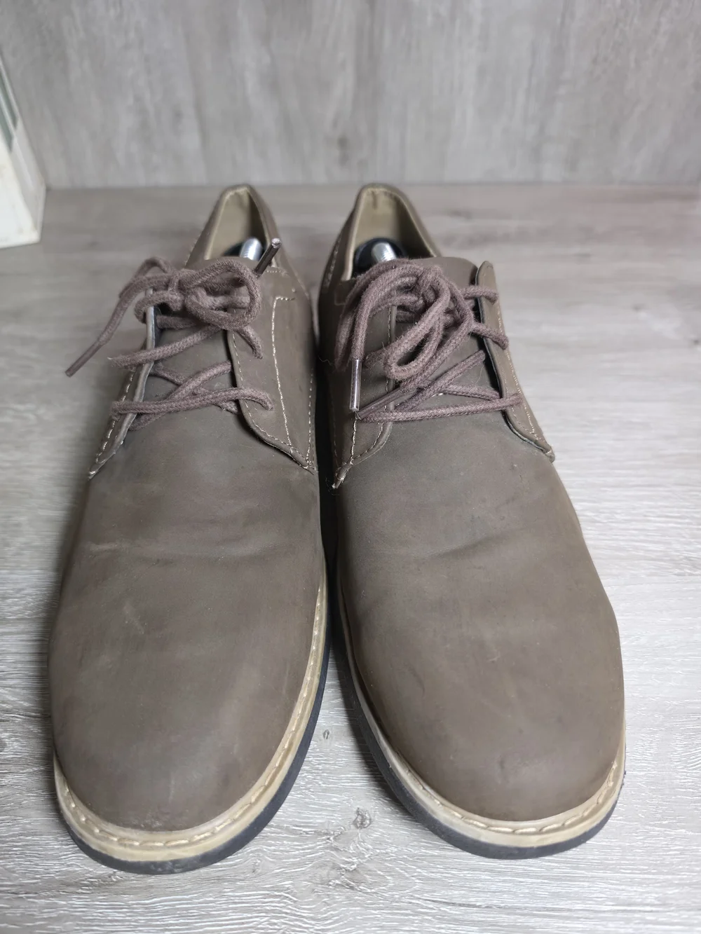 Dexter Men's Brown Lace-Up Derby Shoes - Classic Casual Oxford Style Size 13